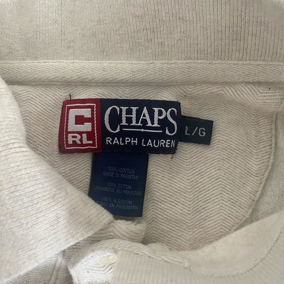 Mens cream Chaps x  Ralph Lauren Polo size L - Picture 3 of 4